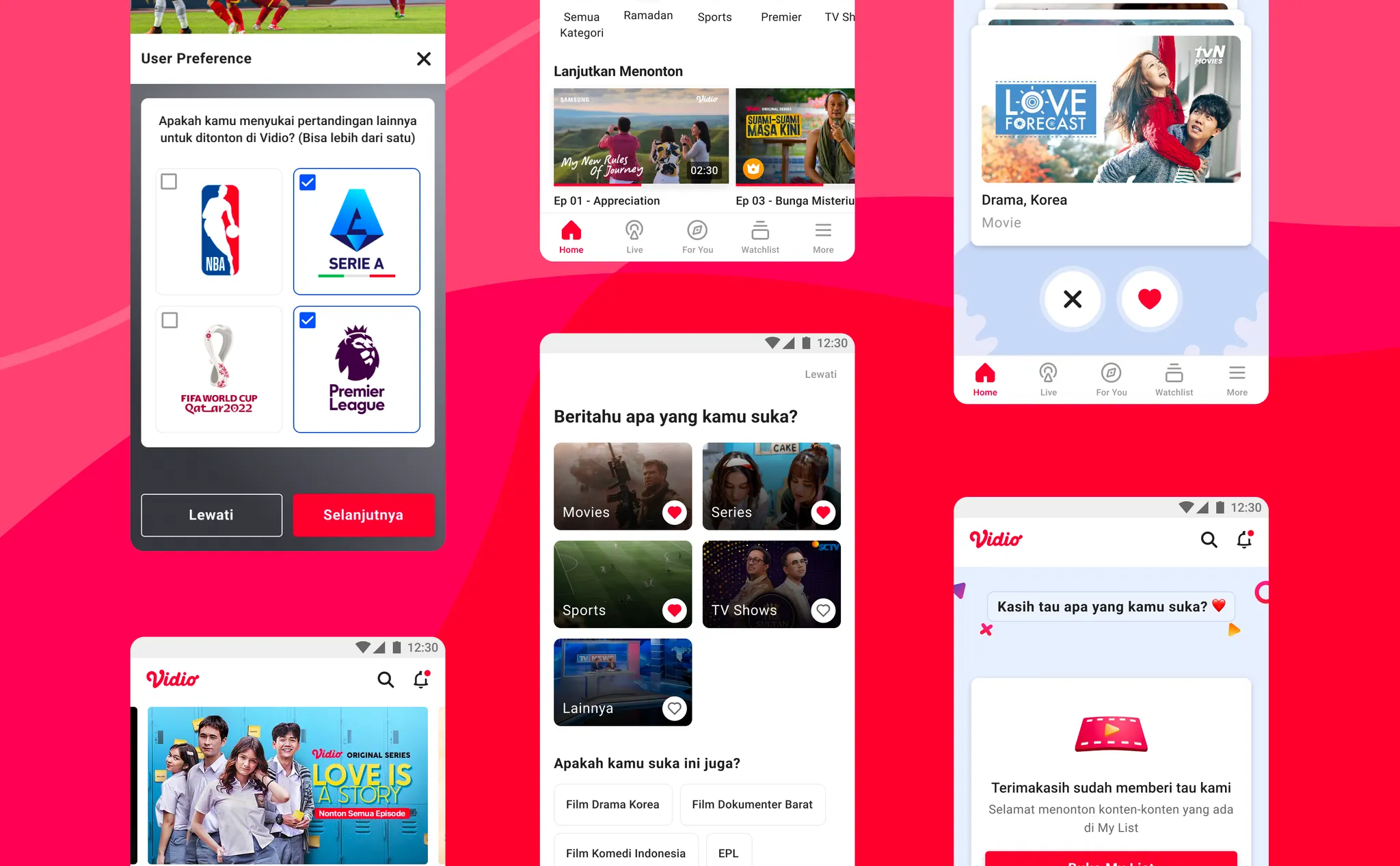 Vidio Users Content Preference